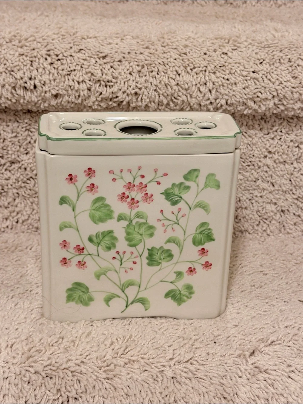 Andrea by Sadek Meadow Flower Floral Flower Frog - Pink & Green